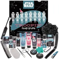 Mad Beauty Disney STAR WARS calendario de Adviento para hombres con 24 productos cosméticos bienestar para él con gel de ducha champú jabón peine Navidad