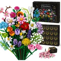 OEM Calendario de Adviento "Blumen-Baukasten" 2026, 24 cajas, un ramo de colores