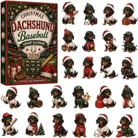 Generisch Calendario de Adviento Teckel 2026 Baseball Calendario de Adviento Perros A