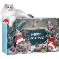 Generisch Calendario de Adviento Cuenta Atrás Navidad Juguete para Gatos 24 Días Juguete