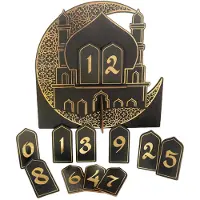 OEM Calendario de Ramadán con luces LED, soporte de madera, 1 unidad