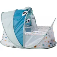 Eurekakids Cuna De Viaje Plegable Con Mosquitera Y 3 Muñecos-cucu