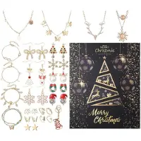 Generisch Calendario de Adviento Pulseras Anillos Pendientes Collares Joyas Fiesta