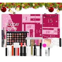 Generisch Calendario de Adviento 24 Días Sombra de Ojos Pintalabios Cosméticos Festivos