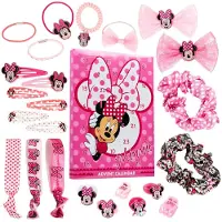 Disney Minnie Mouse Calendario de Adviento 2026 Niña 24 Accesorios para el Pelo Rosa