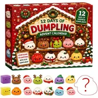 Generisch Calendario de Adviento 2026 con Squishy Dumplings Adorables Calendario de Adviento Squishy M Beige