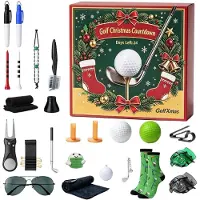 Generisch 2026 Golf Navidad Cuenta Atrás Calendario Pelota Set de Juego 24 Días