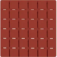 MSV Lote de 5 protectores antideslizantes cuadradas, color terracota