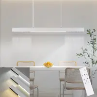 ZMH Lámpara colgante LED , moderna para sala de estar o comedor, con regulador de intensidad y mando a distancia. Altura ajustable (150 cm). Ideal para comedor o dormitorio