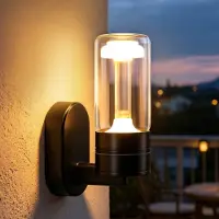ZMH LED, luz decorativa para exteriores, 60 cm, lámpara de pie con columna, casquillo E27, IP65 (resistente a la intemperie), ideal para jardín, césped o patio, máximo 40W