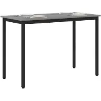vidaXL Mesa rectangular de 110 x 55 x 75 cm, de metal