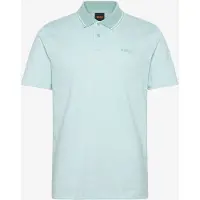 BOSS para hombre. 50507814 Polo Piqué de algodón con logo estampado turquesa (L), Casual, Manga corta, outlet 2026.
