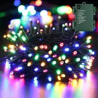 OEM Guirnalda de luces de 20 metros, con 200 LEDs, de colores variados, 8 modos de iluminación, funciona con batería