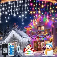 OEM Guirnalda de luces con 800 LEDs, 30+5 metros, efecto "lluvia de hielo", 8 modos, temporizador, para interior/exterior