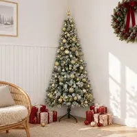 Syfax Árbol de Navidad artificial con bolas 150 cm 150 LED