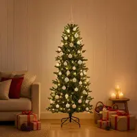 Syfax Árbol de Navidad artificial con bolas 120 cm 150 LED