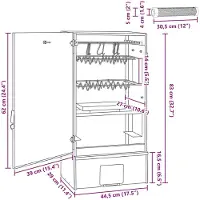 vidaXL Horno para ahumar, 3 unidades, 44,5 x 29 x 83 cm, acero galvanizado, color plateado