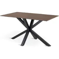 Pillovely Mesa de comedor Oryss Taupe cálido