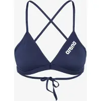 Arena - Women's Team Swim Top Tie Back Solid - Parte superior de bikini size 34, azul