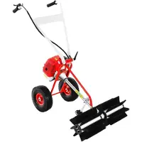 OEM Escoba manual, motor de gasolina, velocidad ajustable, color rojo