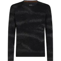 Icebreaker - Ropa interior térmica - M Merino 260 Oasis Vertex LS Crewe Chillwave Black Obsidian J de Lana - Talla S - Negro