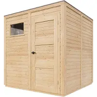 Timbela M325F2+M325G Caseta Jardin Exterior Madera 4,20 m², Cobertizo jardin exterior para Bicicletas y Herramientas, Caseta de Almacenamiento con paredes de 17 mm y suelo impregnado