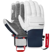Reusch - Guantes de esquí - Alpine Heritage White/Dress Blue de Silicona - Talla 8 - Blanco