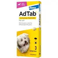 AdTab 3 comprimidos, 112 mg, para perros de 2,5 a 5,5 kg