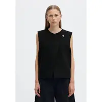 Selected Corte Asimétrico Chaleco Mujeres Negro 38
