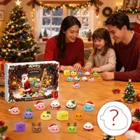 Generisch Calendario de Adviento 2026 con Squishy Adorables Dumpling Squishy Calendario de Adviento J Beige