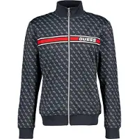 GUESS Sudadera con cremallera deportiva 'Korbin' rojo / negro / blanco