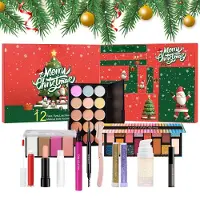 Generico Calendario de Adviento Beauty 12 Días Amplia Selección de Maquillaje Colección de Maquillaje Festivo