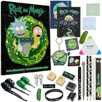 Rick And Morty Calendario de Adviento 2026 Hombre 24 Sorpresas Papelería Calendario de Adviento