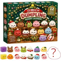 Generisch Calendario de Adviento 2026 con Squishy Adorables Dumplings Calendario de Adviento Squishy N Beige