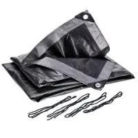 Merkloos Lona protectora de 3x5 metros, impermeable y resistente al desgarro, con ojales