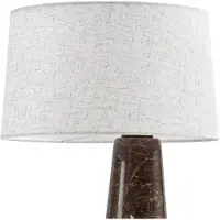 LUCANDE Lámpara de mesa Peyton, marrón veteado/beige, 48 cm