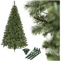 Springos Árbol de Navidad , abeto de 220 cm, artificial, con aspecto natural, árbol de Navidad, incluye soporte