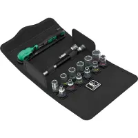 Wera 8100 SA 13 Zyklop Comfort, juego de llaves de trinquete antirruido, palanca de cambio, accionamiento de 1/4", métrico
