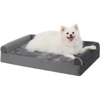 Merkloos Cama ortopédica para perros pequeños - Funda extraíble y lavable - Gris