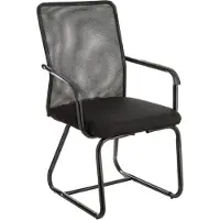 OEM Silla de oficina con reposabrazos, diseño ergonómico, tapizada en lona, dimensiones 47x60x92 cm, color negro