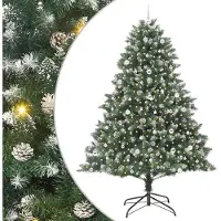 vidaXL Árbol de Navidad artificial, color verde, 240 cm