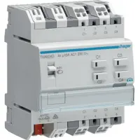 Hager Actuador de conmutación/persiana TXA604D, 4/2 canales, KNX easy, 16A, carga capacitiva (C)