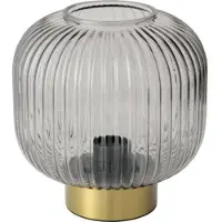Osram Lámpara de mesa Decor Groovie, gris, altura 22 cm, cristal, E27