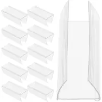 Merkloos Estanterías móviles - Soportes para etiquetas - Duraderas - Transparentes - Indicadores de precios - Adecuadas para supermercados - 30 unidades