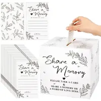 OEM Juego de tarjetas para recordar, 50 unidades, color blanco, con caja de almacenamiento