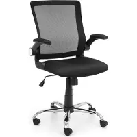 OEM Silla de oficina con respaldo de malla, ajustable, color negro/cromado