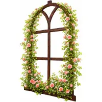 OEM Ventanas de establo antiguas, de hierro fundido, color marrón, 68 x 44 cm