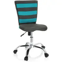 OEM Silla giratoria para niños KIDDY Comfort I, tapizada en tela gris/turquesa, con altura ajustable
