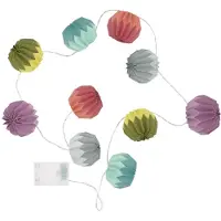 OEM Guirnalda de luces de papel, 1,5 metros, con 10 adornos LED de colores
