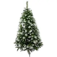 Merkloos Árbol de Navidad artificial árbol navideño - 150 cm - PE y PVC - Con soporte metálico - Nevado